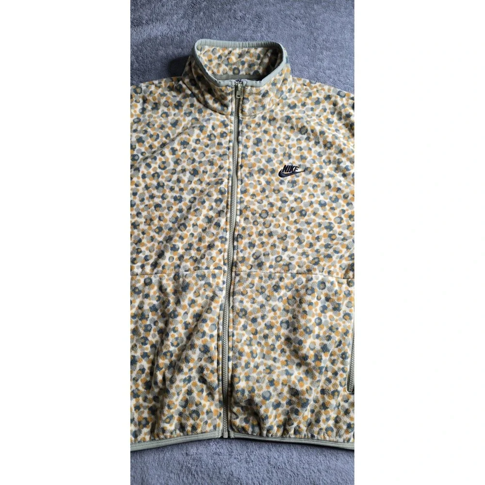 NIKE Sportswear Club Fleece Jacket Mens Large Full Zip Animal Print DX0531